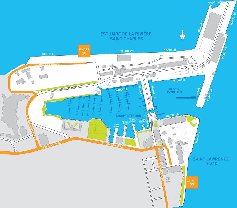 cruise ship terminale Quebec City map